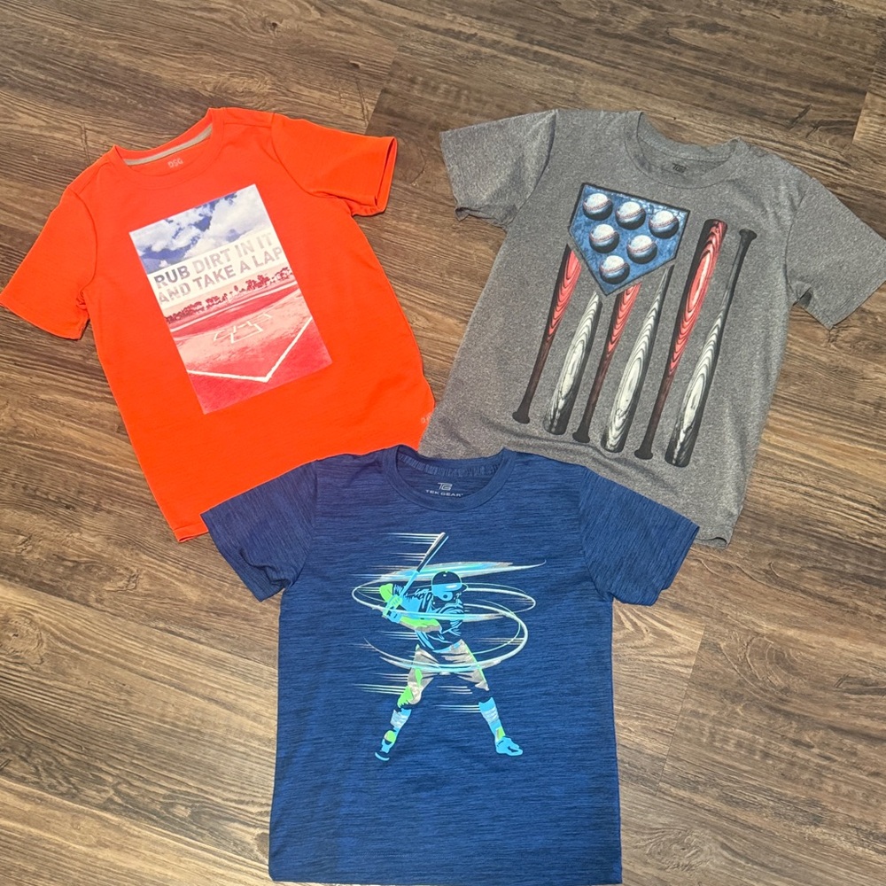 Boys' Graphic T-Shirts - Red, Gray, and Blue